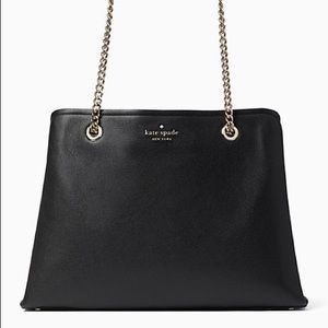 Kate Spade Jordyn Large Chain Handle Tote Black NWT